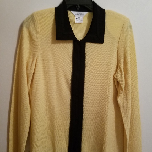 Misook yellow and black cardigan jacket blazer - Picture 1 of 4